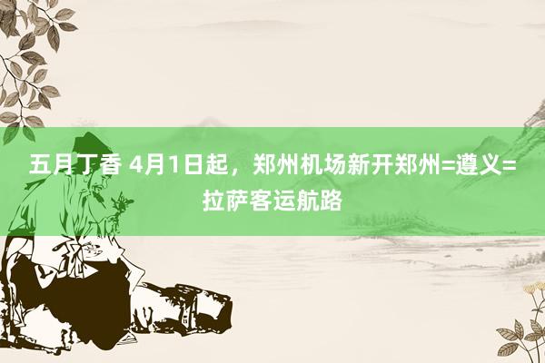 五月丁香 4月1日起，郑州机场新开郑州=遵义=拉萨客运航路